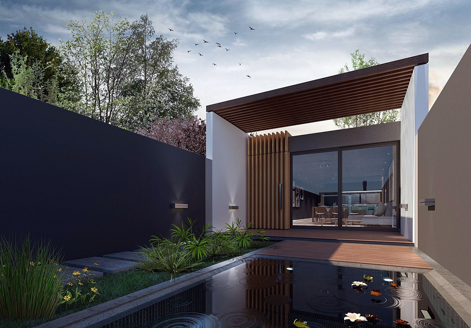 Casa Patio Silvana, vivienda en Neuquén: render del proyecto
